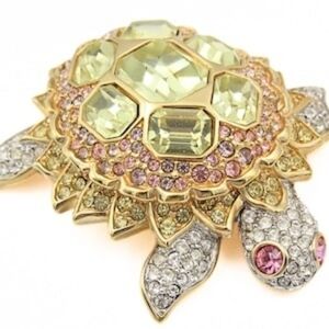 Vintage Swarvoski Turtle Brooch